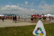 Náš maskot Recyklačko zabáva účastníkov a informuje o správnom triedení odpadov. 